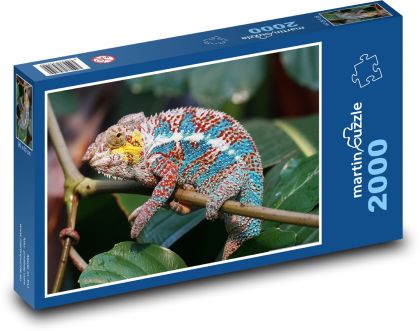 Kameleon - gad - Puzzle 2000 elementów, rozmiar 90x60 cm