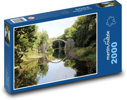 Most - jezero, Německo - puzzle 2000 dílků