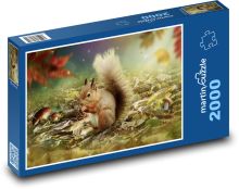 Eichhörnchen - Nagetier Puzzle 2000 Teile - 90 x 60 cm
