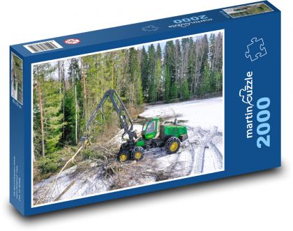 Les - těžba - puzzle 2000 dílků