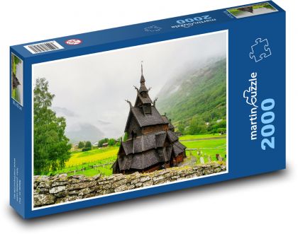 Norway - Historic Church - Puzzle 2000 pieces, size 90x60 cm 