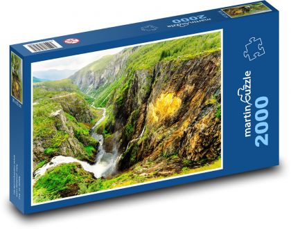 Vodopád - příroda - puzzle 2000 dílků
