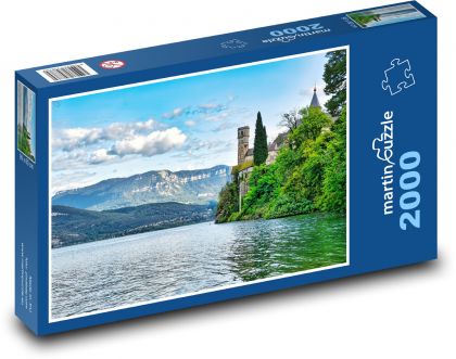 Francúzsko - jazero Bourget - Puzzle 2000 dielikov, rozmer 90x60 cm 