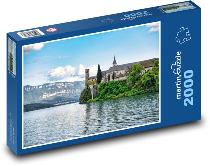 Francúzsko - jazero - Puzzle 2000 dielikov, rozmer 90x60 cm 