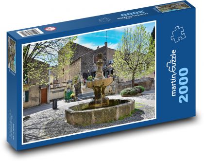 Kašna - voda - Puzzle 2000 dílků, rozměr 90x60 cm
