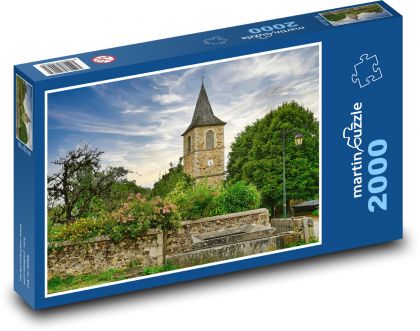 Kościół - wieża - Puzzle 2000 elementów, rozmiar 90x60 cm