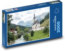 Alpy - kostel Puzzle 2000 - 90x60 cm