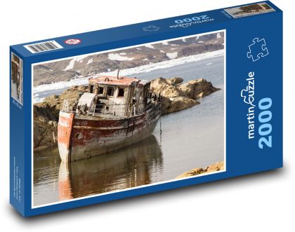 Vergessenes Schiff - Grönland - Puzzle - 2000 Teile