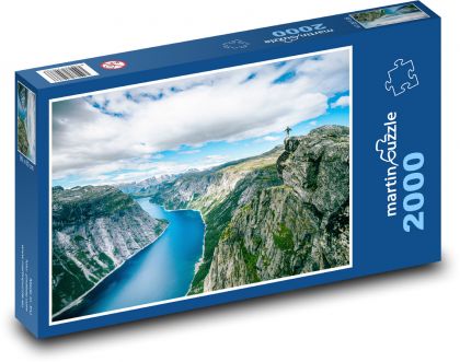 Nórsko - rieka - Puzzle 2000 dielikov, rozmer 90x60 cm 