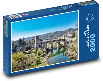 Most średniowieczny - Puzzle 2000 elementów, rozmiar 90x60 cm