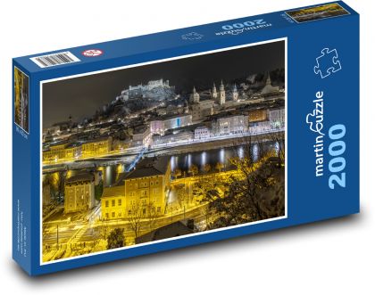 Nočný Salzburg - Puzzle 2000 dielikov, rozmer 90x60 cm 
