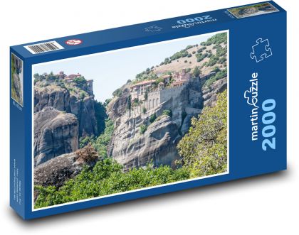 Řecko - město na skále - puzzle 2000 dílků