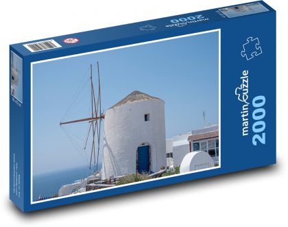 Santorini - mlyn - Puzzle 2000 dielikov, rozmer 90x60 cm 