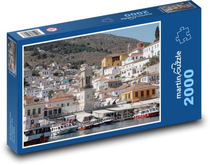 Řecko - Hydra - přístav - puzzle 2000 dílků