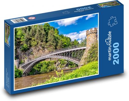 Metal bridge - Puzzle 2000 pieces, size 90x60 cm 