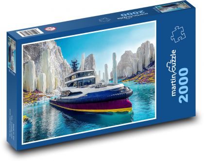 Futuristic boat - yacht - Puzzle 2000 pieces, size 90x60 cm 