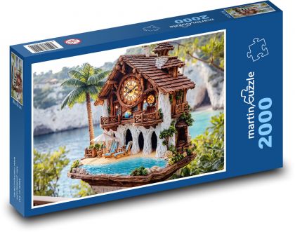 Godziny - dom - Puzzle 2000 elementów, rozmiar 90x60 cm
