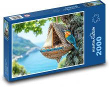 Ptačí budka - pták, ledňáček Puzzle 2000 - 90x60 cm