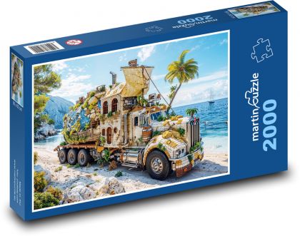 Truck - decoration - Puzzle 2000 pieces, size 90x60 cm 