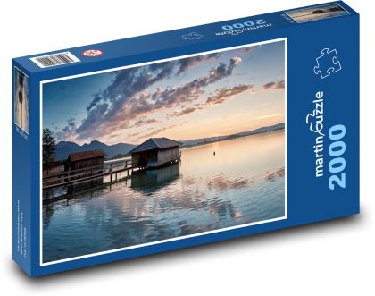 Kochelsee - západ slunce - puzzle 2000 dílků