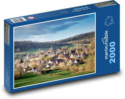 Mesto - kláštor - Puzzle 2000 dielikov, rozmer 90x60 cm 
