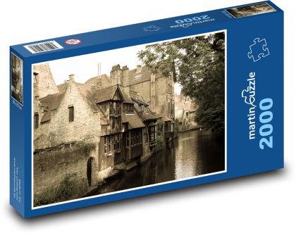 Belgia - Brugia - Puzzle 2000 elementów, rozmiar 90x60 cm