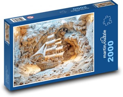 Höhlenboot - Puzzle - 2000 Teile
