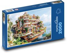 Dům na lodi Puzzle 2000 dílků - 90 x 60 cm