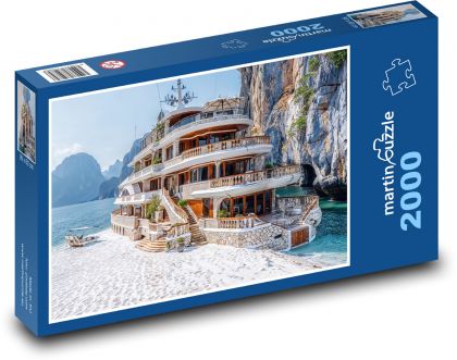 Dům na lodi - puzzle 2000 dílků