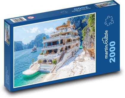 Dům na pláži - puzzle 2000 dílků