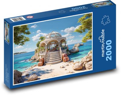 Gazebo on the beach - Puzzle 2000 pieces, size 90x60 cm 