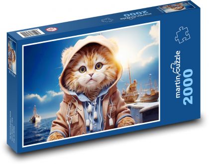 Sailor cat - Puzzle 2000 pieces, size 90x60 cm 