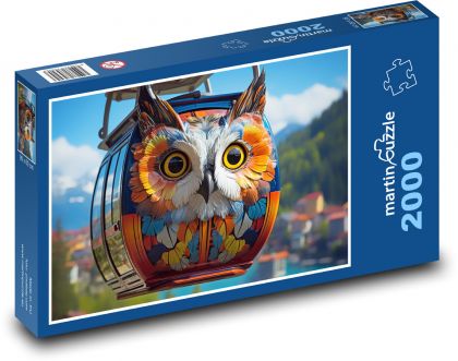 Sova - lanovka - Puzzle 2000 dielikov, rozmer 90x60 cm 