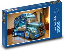 Svítící auto - postel Puzzle 2000 dílků - 90 x 60 cm