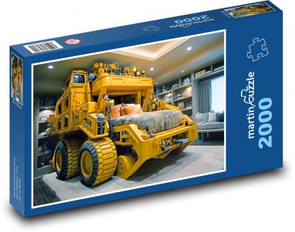 Postel - nákladní auto - puzzle 2000 dílků