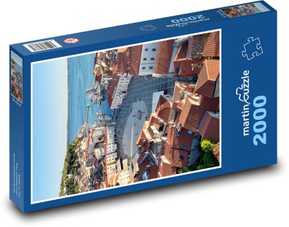 Piran - Slovinsko, mestské pobrežie - Puzzle 2000 dielikov, rozmer 90x60 cm 