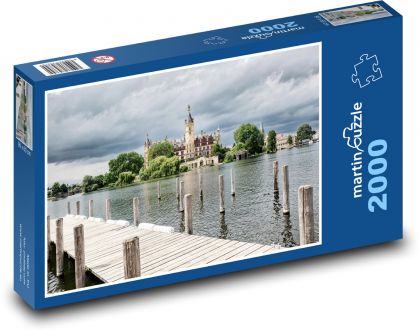 Schwerin - Niemcy, jezioro - Puzzle 2000 elementów, rozmiar 90x60 cm