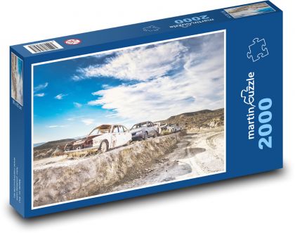 Staré autá - Puzzle 2000 dielikov, rozmer 90x60 cm 