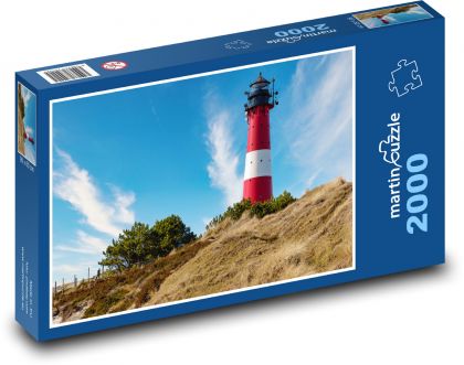 Latarnia morska - północne Niemcy - Puzzle 2000 elementów, rozmiar 90x60 cm