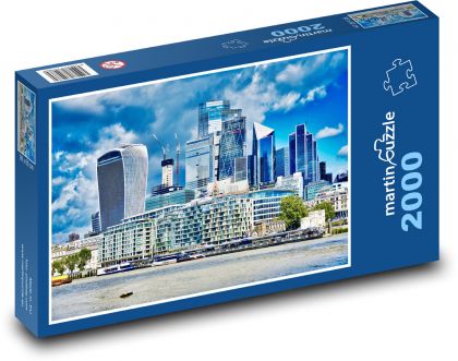 Obchodná štvrť - Puzzle 2000 dielikov, rozmer 90x60 cm 