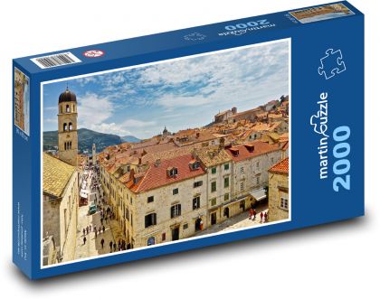 Dubrovník - ulice - Puzzle 2000 dielikov, rozmer 90x60 cm 