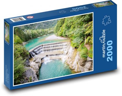 Lechfall - vodopád - Puzzle 2000 dielikov, rozmer 90x60 cm 