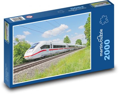 Lokomotywa elektryczna - pociąg - Puzzle 2000 elementów, rozmiar 90x60 cm