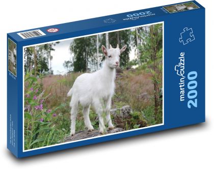Biela koza - Puzzle 2000 dielikov, rozmer 90x60 cm 