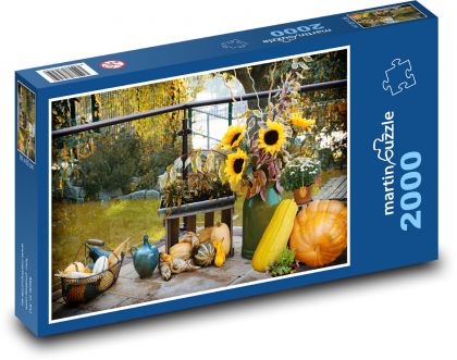 Podzim - dýně - puzzle 2000 dílků