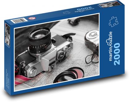 Cestovanie - kamera - Puzzle 2000 dielikov, rozmer 90x60 cm 