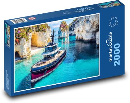 Loď - jachta - Puzzle 2000 dielikov, rozmer 90x60 cm 