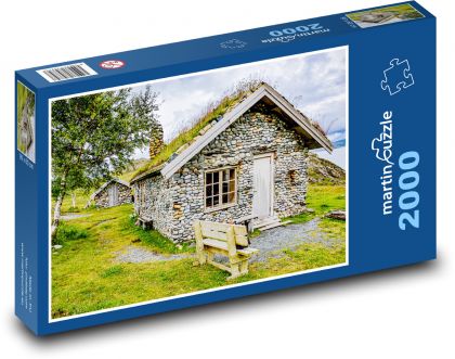 Norwegen - Steinhaus - Puzzle - 2000 Teile