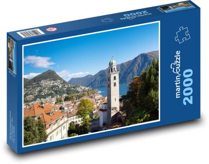 Lugano - Switzerland - Puzzle 2000 pieces, size 90x60 cm 