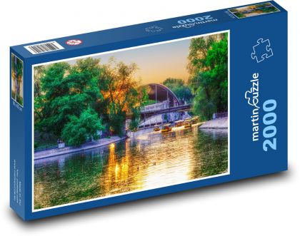 Sunset in the park - Puzzle 2000 pieces, size 90x60 cm 